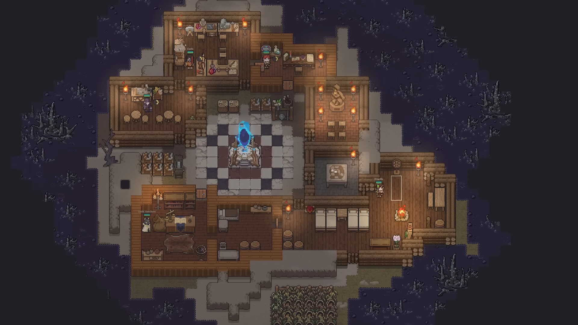 Dungeon Settlers settlement rooms and work areas shown in an official Steam screenshot